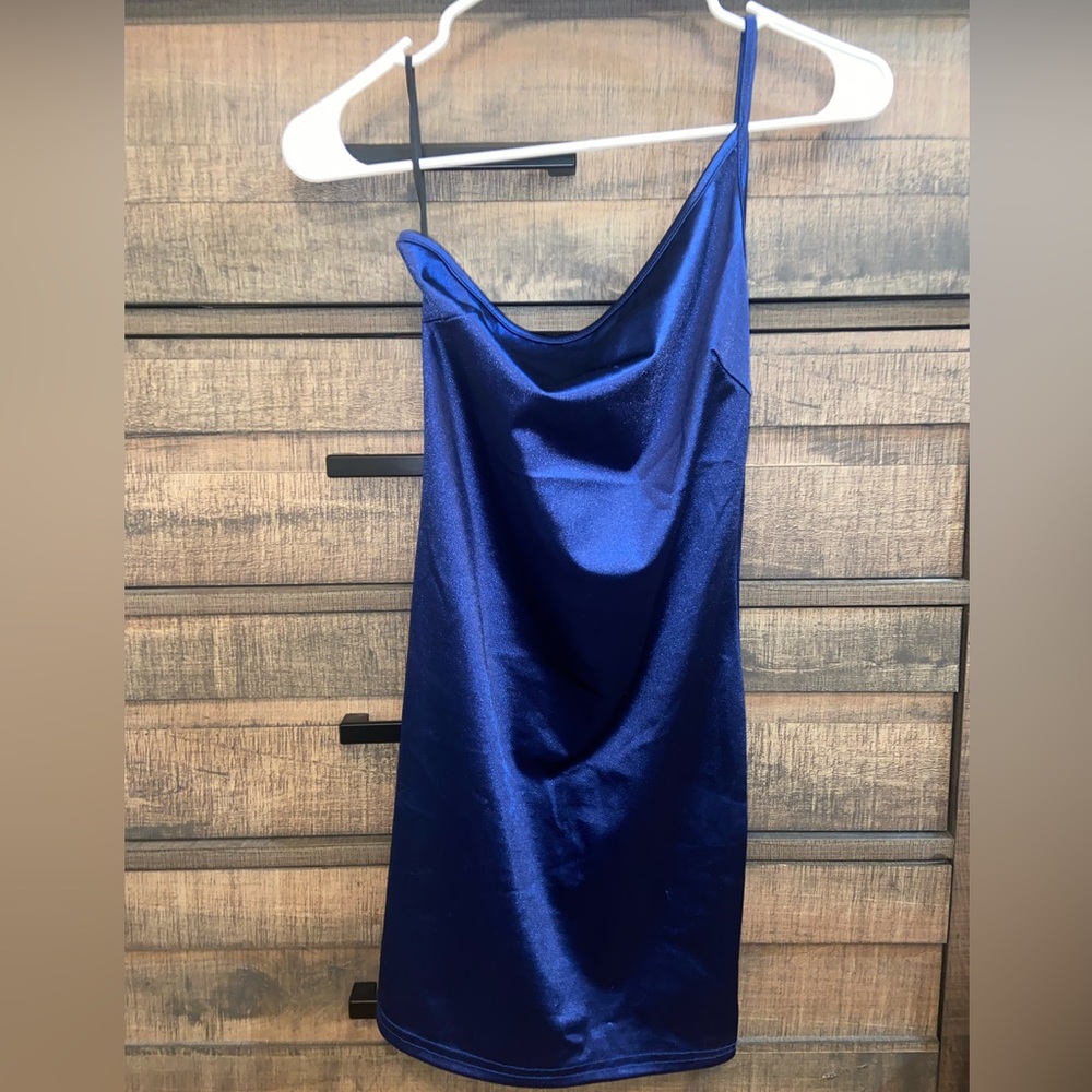 Blue mini dress